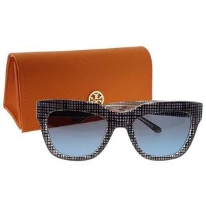 NWT Tory Burch Navy Sunglasses, TY7126 53 + Case